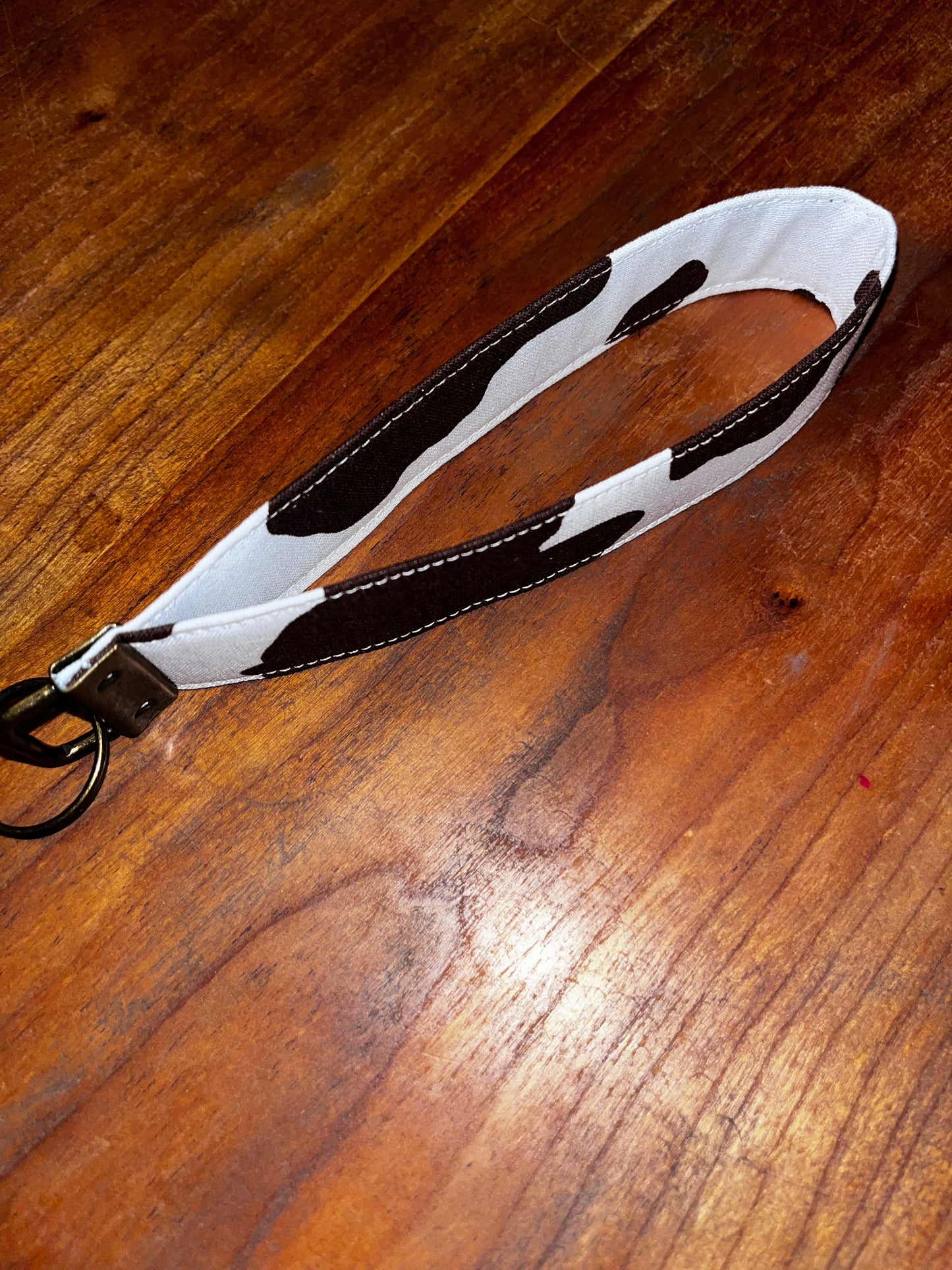 Wristlet Key Fob - Cow Print